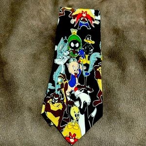 Vintage Looney Tunes Blanche 1992 Warner Brothers tie EUC